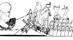 botvívók Honszu sírjában, TT31. (forrás:  Decker W., Sports and Games of Ancient Egypt, American University in Cairo 1993, 87. old., 57. ábra)