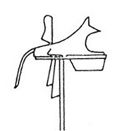 17. felső-egyiptomi monosz jelvénye (Lexikon der Ägyptologie II. 423)
